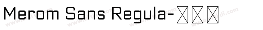 Merom Sans Regula字体转换